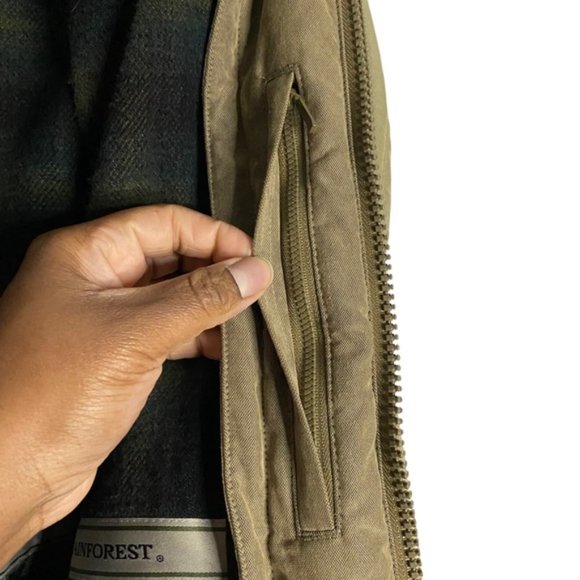 Rainforest Men's Khaki Green Full Zip Casual Jacket - Picture 11 of 15